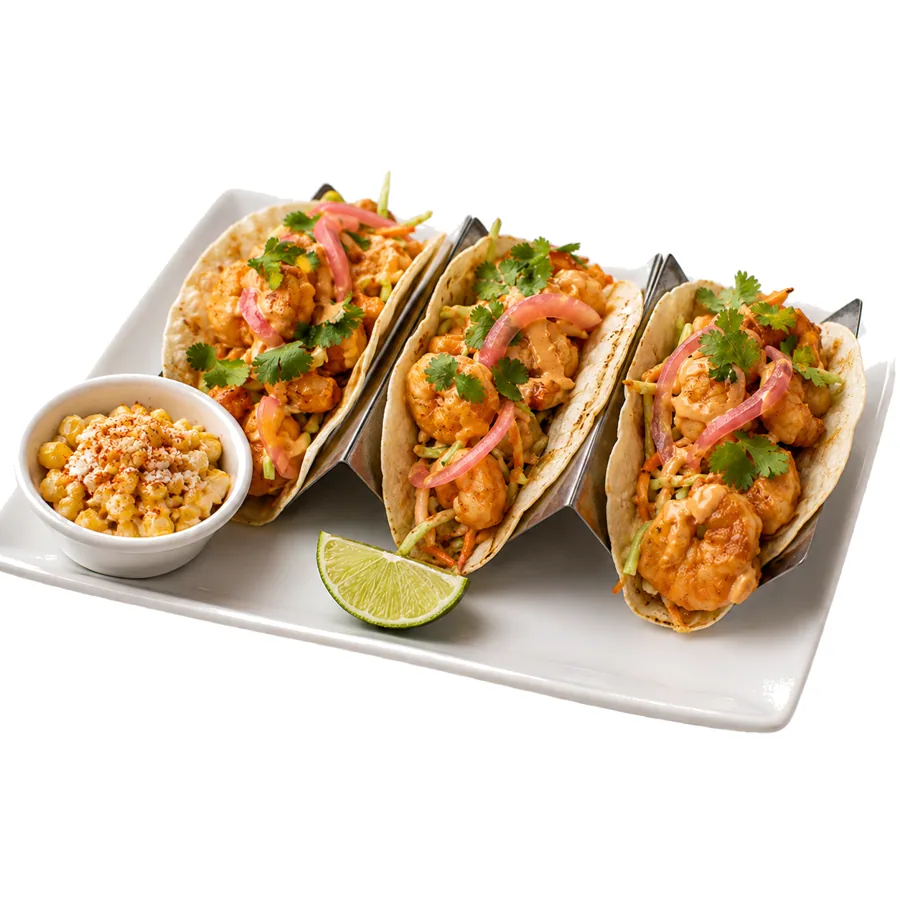 Boom boom shrimp tacos